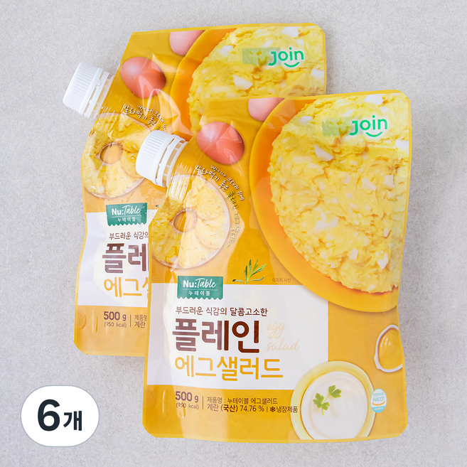 누테이블 에그샐러드, 500g, 6개