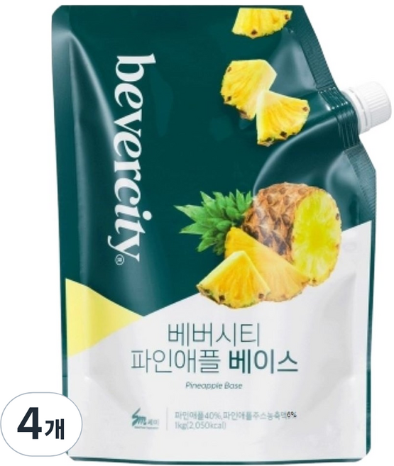 베버시티 파인애플베이스, 1kg, 4개