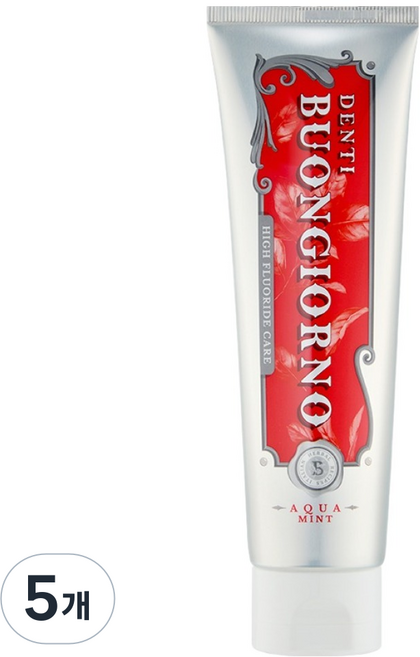 덴티본조르노 구취제거 1450 고불소 치약, 170g, 5개