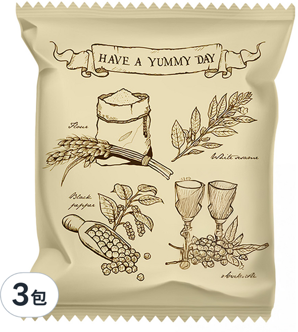 School of Cookie 台灣優格餅乾學院 鹽烤胡椒餅, 3包, 38g