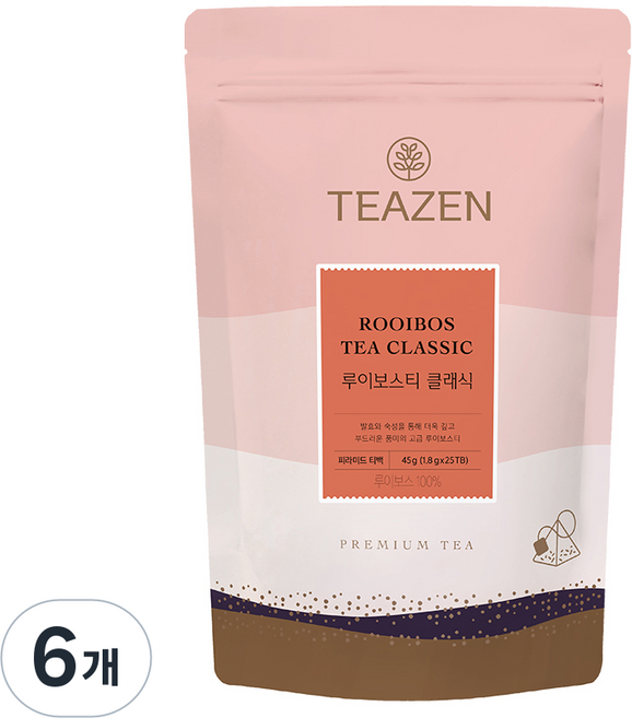 티젠 루이보스티 클래식, 1.8g, 25개입, 6개