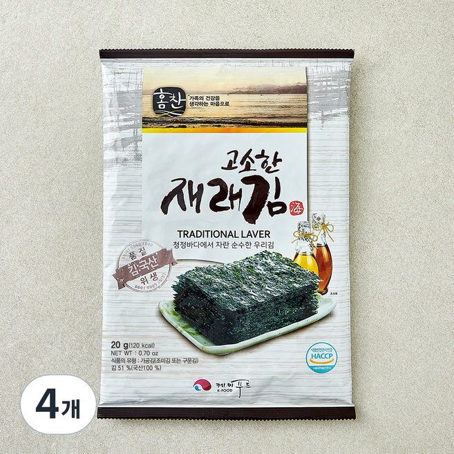 고소한 재래김, 4g, 4개, 5개입