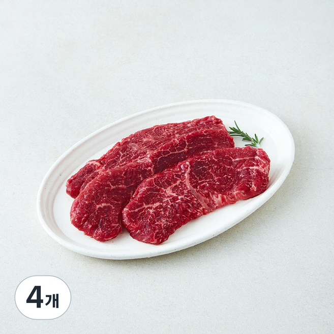 한우 설도 1등급 구이용 (냉장), 4개, 200g