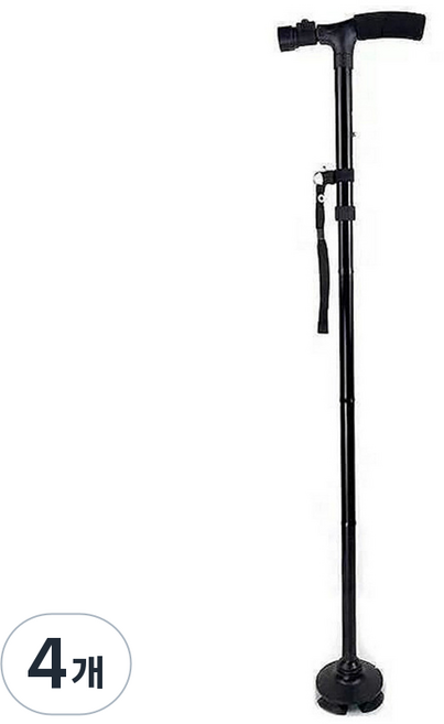 마샤투 LED 접이식 노인 네발 지팡이 효도선물, 4개