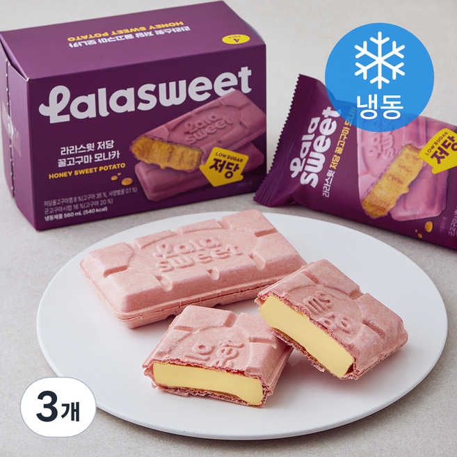 라라스윗 저당 꿀고구마 모나카 아이스크림 (냉동), 140ml, 4개입, 3세트