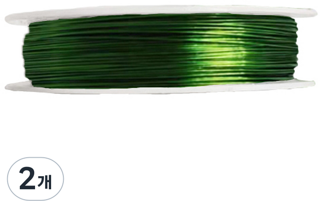 daysoy 彩色工藝鐵絲 0.3mm x 50m, 2個, 綠色