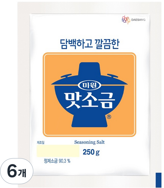 미원 맛소금, 250g, 6개