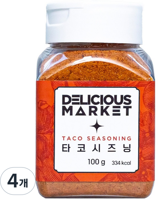 딜리셔스마켓 타코시즈닝, 100g, 4개