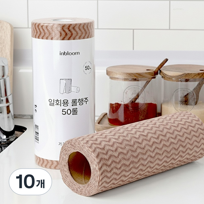 인블룸 비바까사 일회용 롤행주, 10개, 50개입