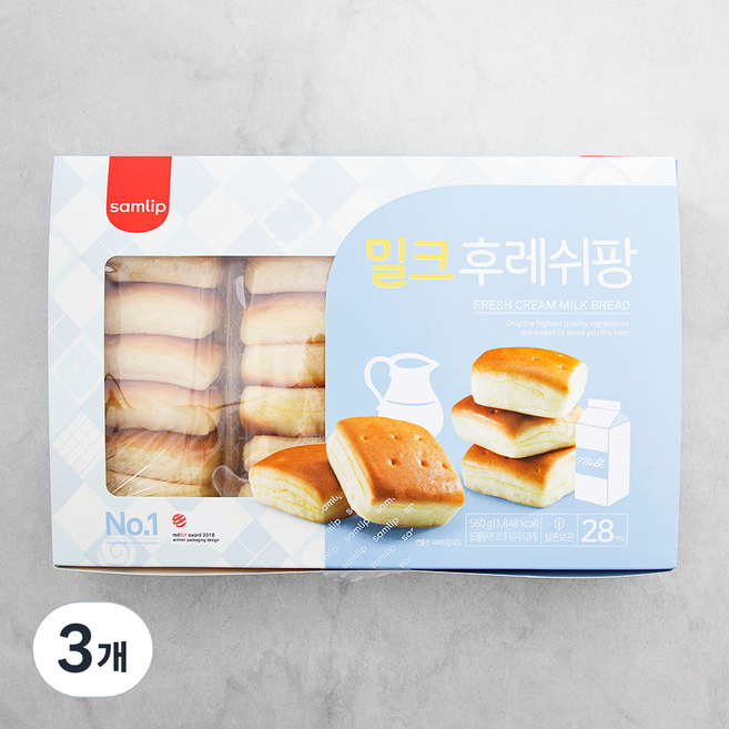 삼립 밀크후레쉬팡, 560g, 1개입, 3개