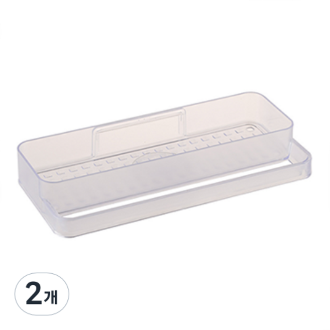 또사자 접착식 다용도 선반 겸 수건걸이, 투명, 2개