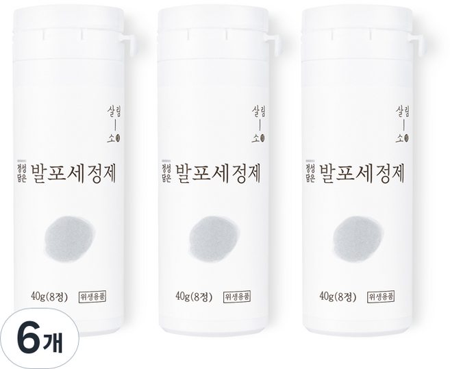 살림소 발포 세정제 텀블러 클리너, 40g, 6개