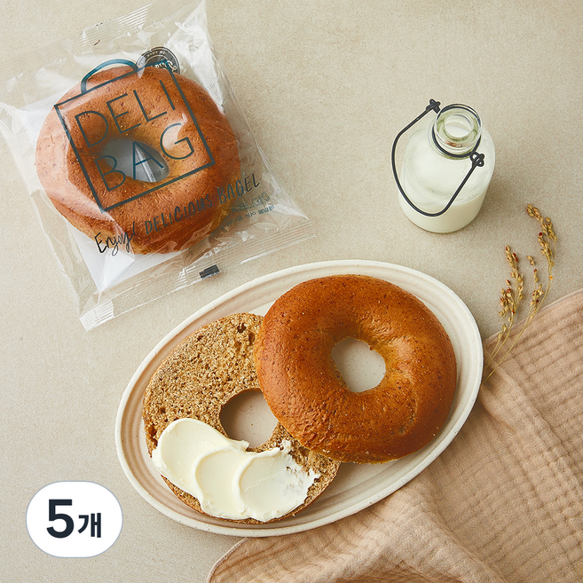 델리백 통밀 베이글, 115g, 5개, 1개입