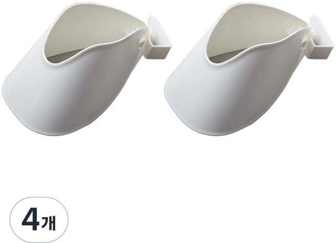 withWIN 간편 헤어드라이기 걸이, 화이트, 4개