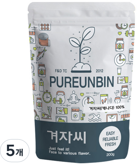 푸른빈 겨자씨, 200g, 5개