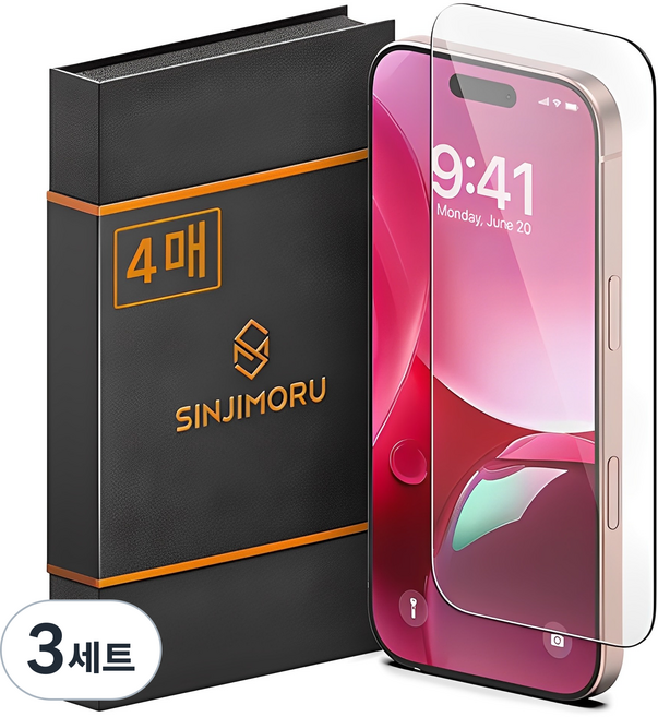신지모루 신지글래스 2.5D 강화유리 휴대폰 액정보호필름 4p, 3세트