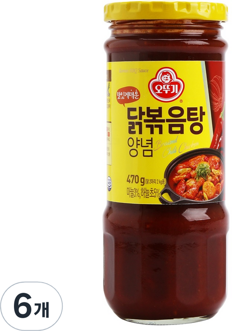 오뚜기 닭볶음탕 양념, 470g, 6개
