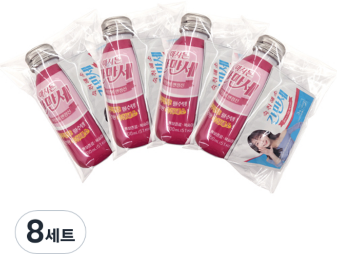 간만세 환 2p + 마시는 간만세 복숭아향 숙취해소음료 세트, 8세트, 100ml