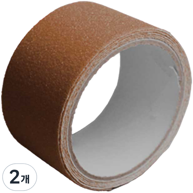 PVC 미끄럼 방지 안전 테이프 갈색 폭 5cm x 길이 5m, 2개