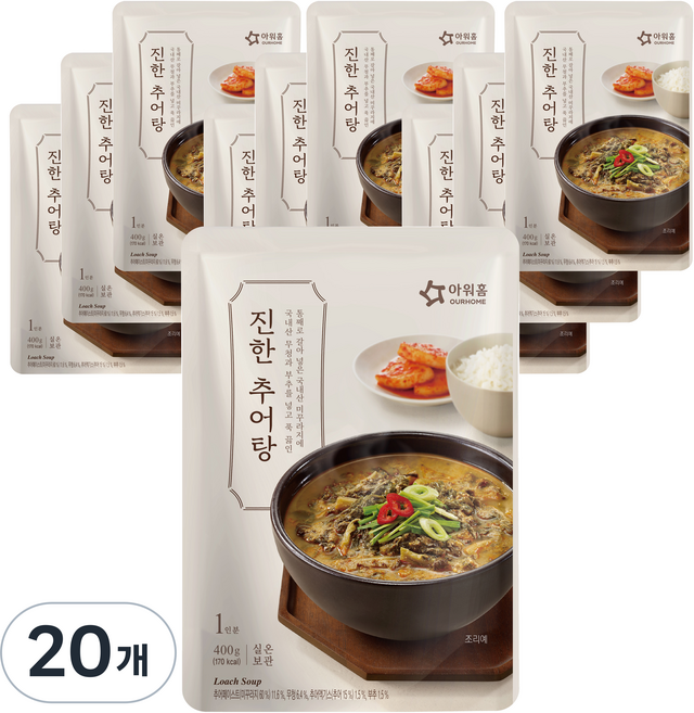 아워홈 추어탕 즉석조리식품, 400g, 20개