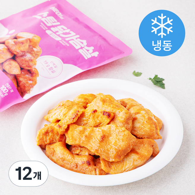 허닭 스팀 닭가슴살 칠리 (냉동), 100g, 1개입, 12개