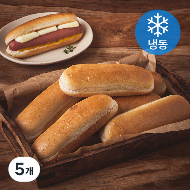 브레밀 통밀 핫도그빵 (냉동), 55g, 5개, 10개입