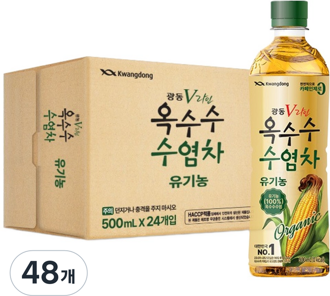 광동 V라인 유기농 옥수수수염차, 48개, 500ml
