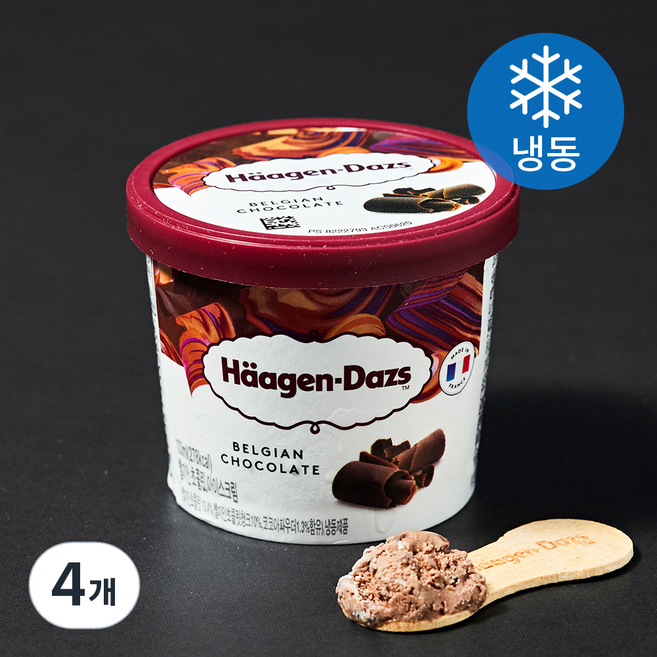 하겐다즈 벨지안 초콜렛 (냉동), 100ml, 1개입, 4개