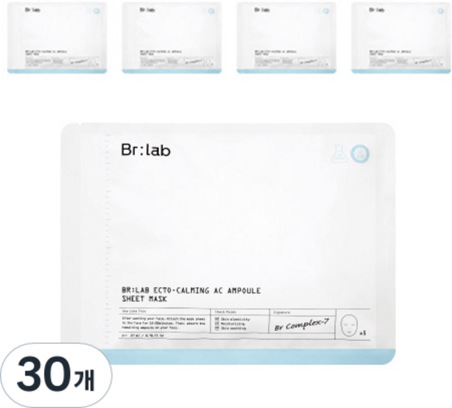 비아르랩 엑토카밍 아크 앰플 시트 마스크 27ml, 1개입, 30개