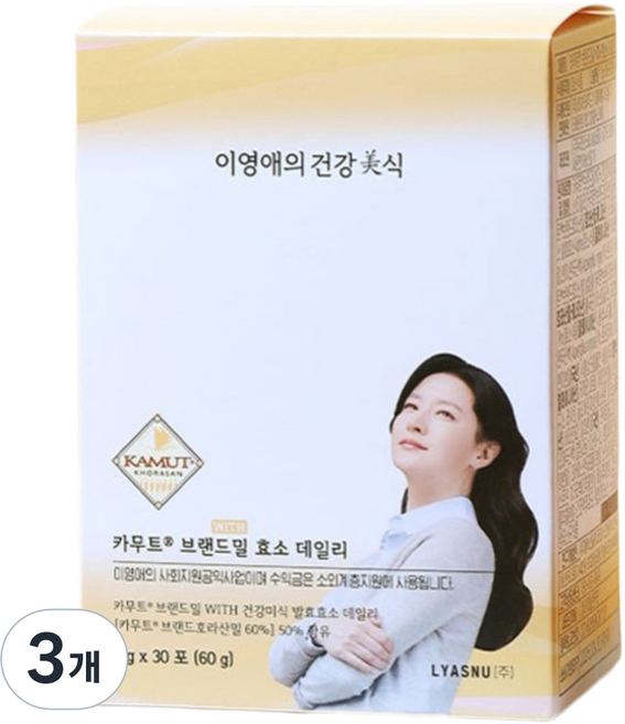 이영애의건강미식 카무트 브랜드밀 효소 데일리 30p, 60g, 3개