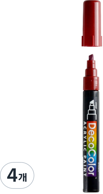 우찌다 데코 컬러 아크릴 마카 315 28 잉글리시레드, 4개, 1색