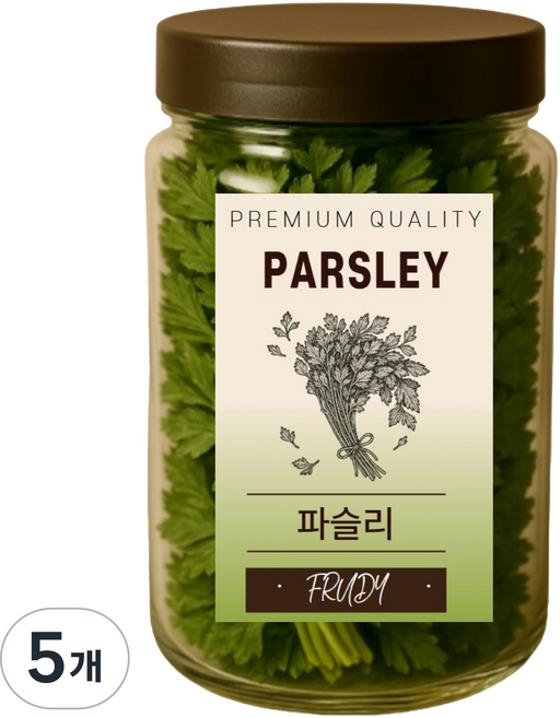 푸르디 건조 파슬리잎, 100g, 5개