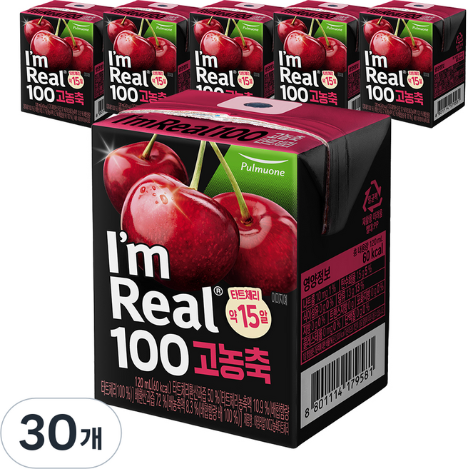 아임리얼 100 고농축 타트체리, 120ml, 30개