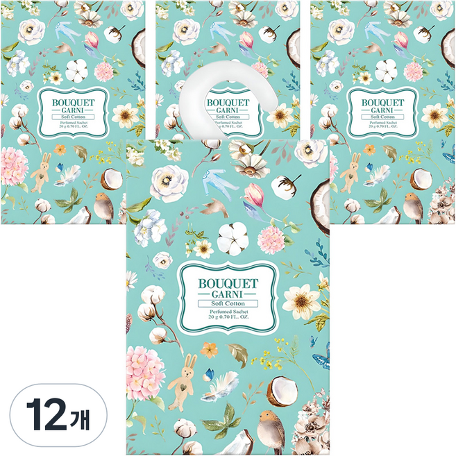 부케가르니 퍼퓸드 샤쉐 본품, 20g, 12개, 소프트코튼