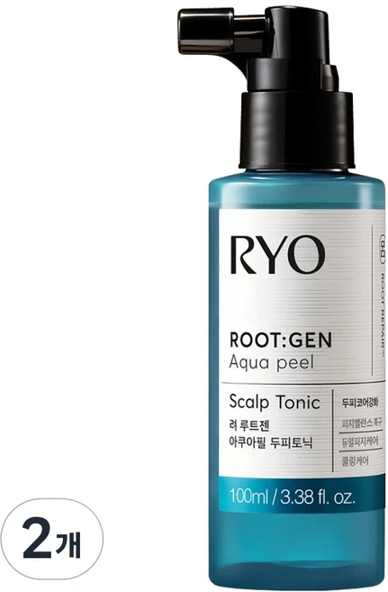 려 쿨링 두피 탈모케어 루트젠 아쿠아필 헤어토닉, 100ml, 2개 - 쿠팡