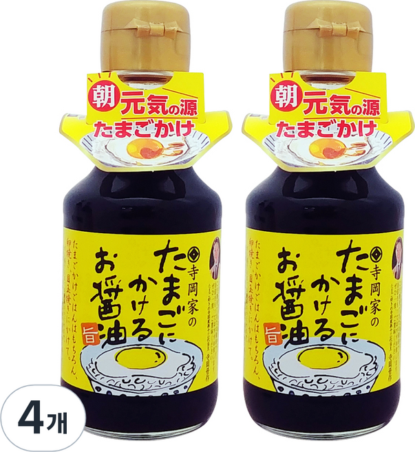 테라오카 계란에 뿌리는 간장소스, 150ml, 4개