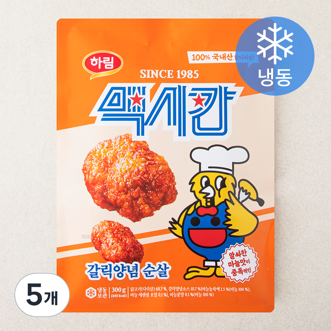 맥시칸 갈릭양념 순살 (냉동), 300g, 5개
