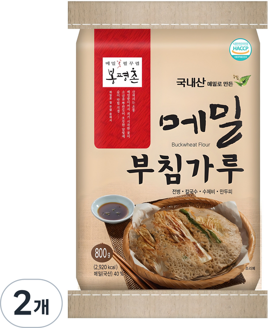 봉평촌 메밀 부침가루, 800g, 2개