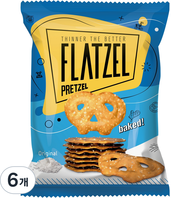 플랫첼 크리스프 오리지날, 6개, 65g