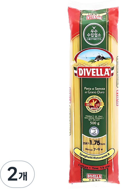 디벨라 스파게티, 500g, 2개