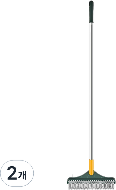 소르트잇 3in1 V자 화장실 욕실 바닥 청소솔, 그린옐로우, 2개