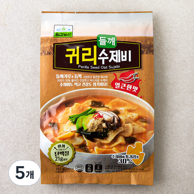 칠갑농산 들깨 귀리 수제비, 392g, 5개