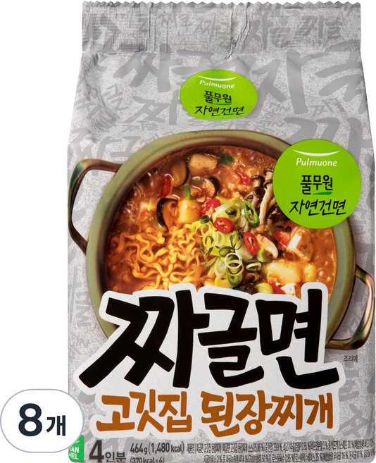 풀무원 짜글면 고깃집 된장찌개 116g, 8개