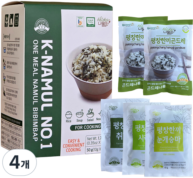 선녀와나물꾼 케이나물 넘버원, 50g, 4개