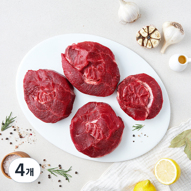 한우 사태 덩어리 1+등급 찜 / 장조림용 (냉장), 4개, 1kg