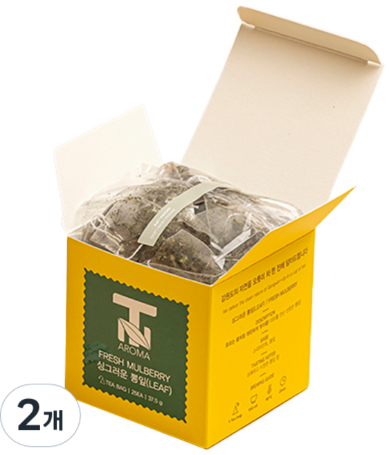 티앤라이프 릴랙션 티 블렌딩 허브차 싱그러운 뽕잎 FRESH MULBERRY, 1.5g, 2개, 25개입