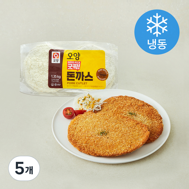 사조오양 굿픽 돈까스 (냉동), 1.35kg, 5개