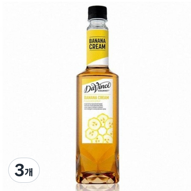 다빈치 바나나크림 시럽, 3개, 750ml