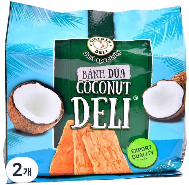 베트남델리 반두아 코코넛 델리 비스킷, 150g, 2개 - 쿠팡