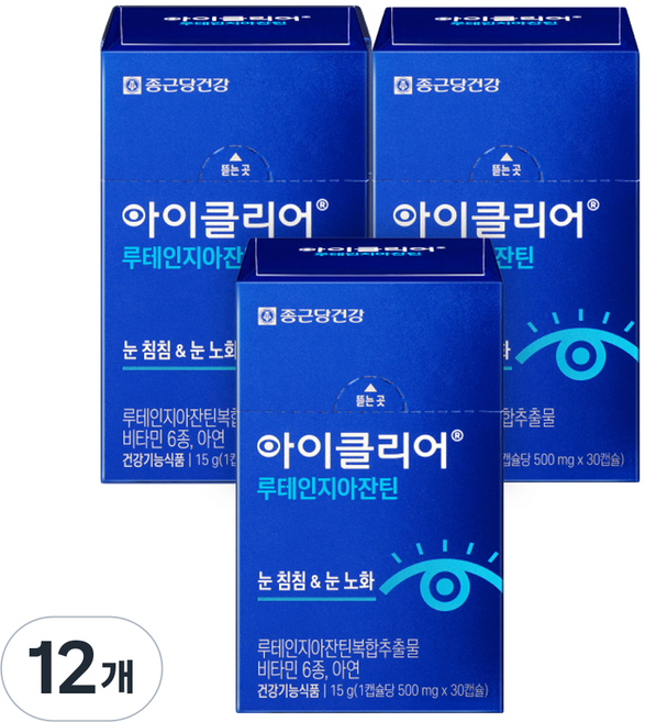 아이클리어 루테인지아잔틴, 30정, 12개